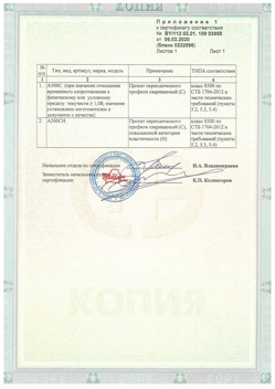 2020.02.06 Елизово - Приложение к сертификату - Прокат арматурный для железобетонных конструкций периодического профиля.